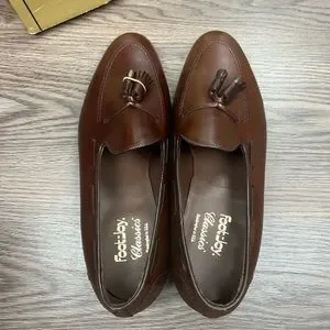 NEW FootJoy Brown Tassel Loafers 11 E FootJoy Classics Brown Leather Tassel Loafers Made in USA  main image 4